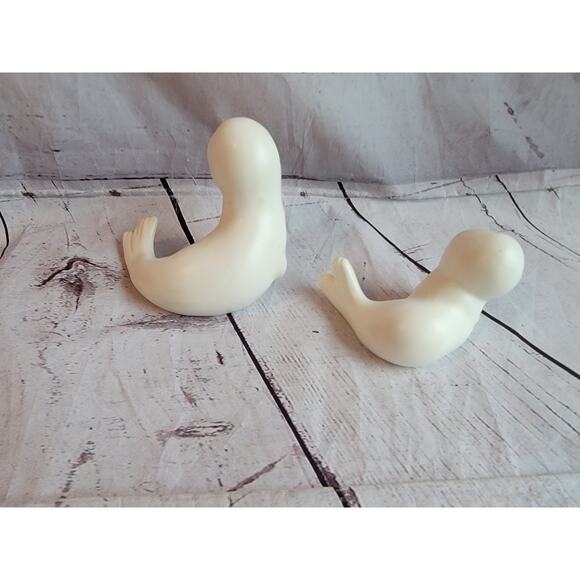 Vintage Seal Figurines Oxford Made in Mexico Mother & Baby Pup Ceramic Porcelain - Picture 5 of 11